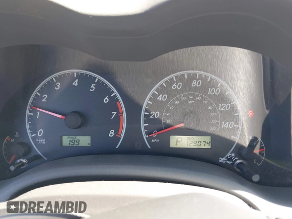 2010 Toyota Corolla with VIN 1NXBU4EE5AZ260859, listed as a IAAI auction lot 41647848 with 129,074 mi miles and . Bid and sale history available at DreamBid. Image 7.