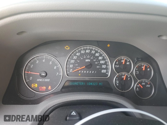 2006 GMC Envoy Denali with VIN 1GKET63M662228794, listed as a Copart auction lot 70802804 with 134,323 mi miles and Salvage Title. Bid and sale history available at DreamBid. Image 9.