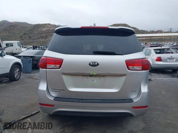2016 Kia Sedona LX with VIN KNDMB5C13G6212492, listed as a IAAI auction lot 41793029 with 99,176 mi miles. Bid and sale history available at carsss.com. Image 15.
