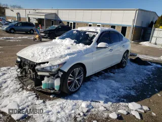 2021 Infiniti Q50 3.0t SIGNATURE EDITION with VIN JN1EV7CR7MM751141, listed as a Copart auction lot 44447575 with 44,359 mi miles and Salvage Title. Bid and sale history available at carsss.com. Image 1.