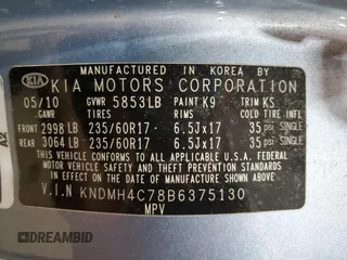 2011 Kia Sedona EX with VIN KNDMH4C78B6375130, listed as a Copart auction lot 68805044 with 151,924 mi miles and Salvage Title. Bid and sale history available at carsss.com. Image 13.