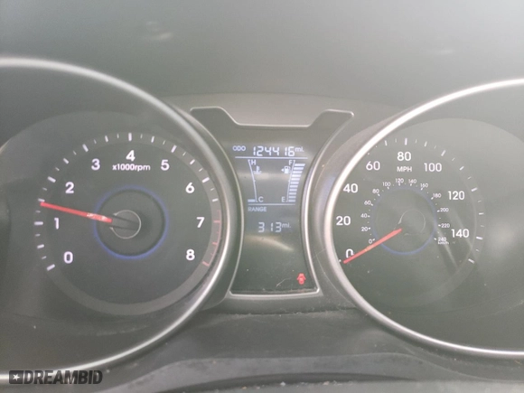 2016 Hyundai Veloster with VIN KMHTC6AD4GU253166, listed as a Copart auction lot 48557715 with 124,416 mi miles and Salvage Title. Bid and sale history available at carsss.com. Image 9.