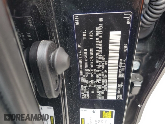 2024 Toyota Corolla Cross Hybrid S with VIN 7MUFBABG7RV044405, listed as a Copart auction lot 79804864 with 3,219 mi miles and Clean title. Bid and sale history available at DreamBid. Image 13.