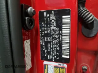 2023 Kia Rio S with VIN 3KPA24AD6PE574059, listed as a Copart auction lot 72901494 with 0 mi miles and Non Repairable. Bid and sale history available at carsss.com. Image 12.