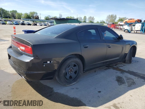 2013 Dodge Charger Police with VIN 2C3CDXAT7DH592327, listed as a Copart auction lot 54101605 with 0 mi miles and Clean Title. Bid and sale history available at carsss.com. Image 3.