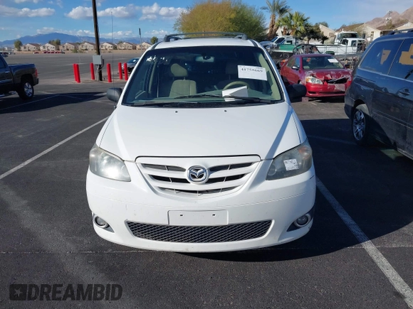 2005 Mazda MPV LX with VIN JM3LW28A950547853, listed as a IAAI auction lot 41755669 with 217,379 mi miles. Bid and sale history available at carsss.com. Image 12.