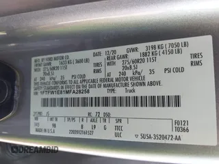 2021 Ford F-150 XL with VIN 1FTFW1E81MFA28258, listed as a IAAI auction lot 42402411 with 119,492 mi miles and . Bid and sale history available at DreamBid. Image 9.