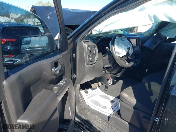 2021 Chevrolet Silverado 1500 Custom with VIN 3GCPYBEK9MG374847, listed as a IAAI auction lot 41663209 with 1 mi miles. Bid and sale history available at carsss.com. Image 5.