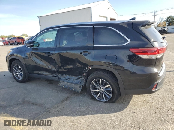 2019 Toyota Highlander SE with VIN 5TDJZRFH2KS920756, listed as a Copart auction lot 53999315 with 78,305 mi miles and Salvage title. Bid and sale history available at DreamBid. Image 2.