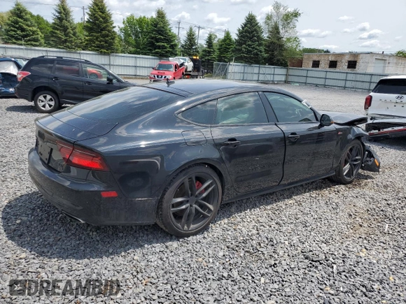 2018 Audi A7 Premium Plus with VIN WAUW3AFC8JN077743, listed as a Copart auction lot 58638925 with 49,062 mi miles and Salvage title. Bid and sale history available at DreamBid. Image 3.