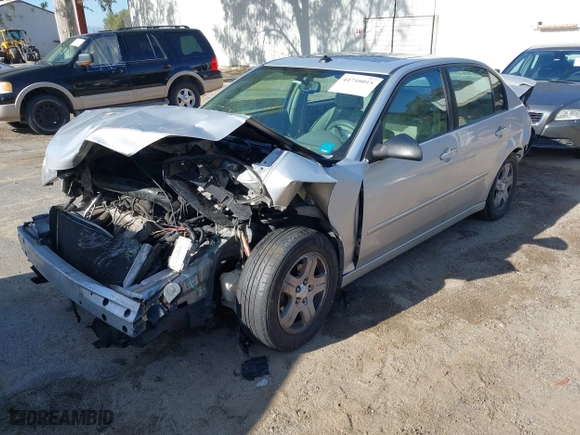 2005 Chevrolet Malibu LT with VIN 1G1ZU54855F188021, listed as a IAAI auction lot 41710015 with 1 mi miles. Bid and sale history available at carsss.com. Image 2.