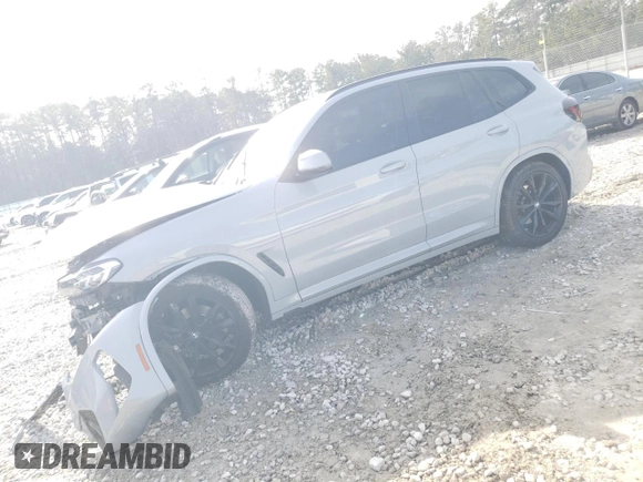 2022 BMW X3 sDrive30i with VIN WBX47DP00NN177414, listed as a Copart auction lot 88497825 with Not Provided miles and Salvage Title. Bid and sale history available at DreamBid. Image 1.