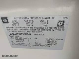 2014 Chevrolet Equinox LT with VIN 2GNFLFEKXE6216345, listed as a IAAI auction lot 41970748 with 211,175 mi miles. Bid and sale history available at carsss.com. Image 9.
