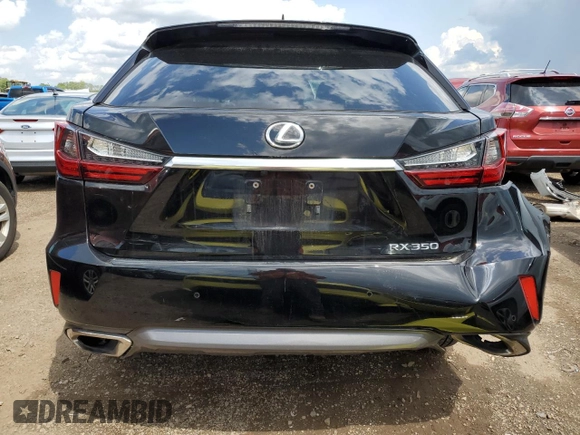 2017 Lexus RX 350 with VIN 2T2BZMCA3HC090428, listed as a Copart auction lot 61234685 with 83,933 mi miles and Salvage title. Bid and sale history available at DreamBid. Image 6.