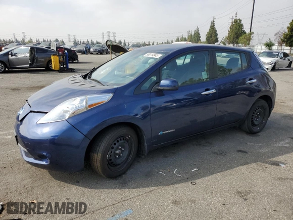 2016 Nissan LEAF S with VIN 1N4AZ0CP2GC306442, listed as a Copart auction lot 58014843 with 25,340 mi miles. Bid and sale history available at carsss.com. Image 1.