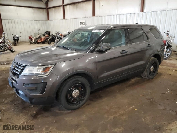 2017 Ford Police Interceptor Utility with VIN 1FM5K8AT3HGC58339, listed as a Copart auction lot 76998744 with 92,636 mi miles and Clean Title. Bid and sale history available at carsss.com. Image 1.