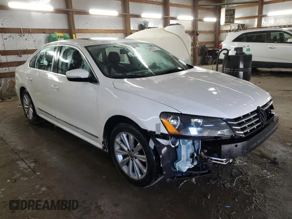 2013 Volkswagen Passat SEL Premium with VIN 1VWCH7A38DC047575, listed as a Copart auction lot 44623015 with 159,370 mi miles and Salvage Title. Bid and sale history available at carsss.com. Image 4.
