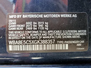 2016 BMW 3 Series 328d z VIN WBA8E5C5XGK388357, wystawiony jako Copart lot #55720974 z przebiegiem 194 778 mil mil oraz . Historia ofert i sprzedaży dostępna na DreamBid. Obrazek 13.