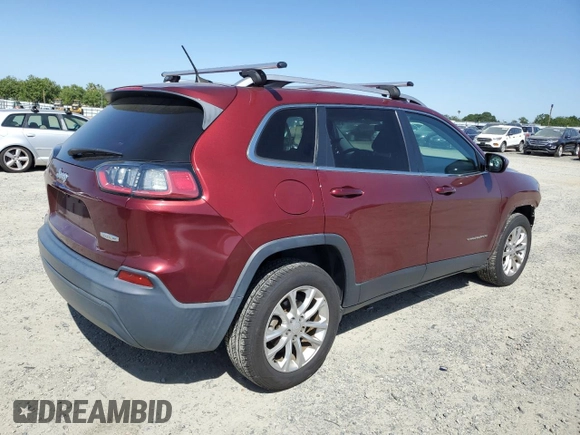 2019 Jeep Cherokee Latitude with VIN 1C4PJLCB1KD190512, listed as a Copart auction lot 52974935 with 74,656 mi miles and Salvage Title. Bid and sale history available at carsss.com. Image 3.