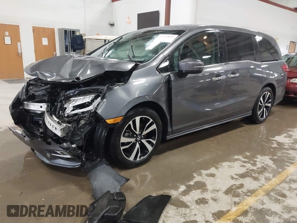 2020 Honda Odyssey Elite with VIN 5FNRL6H9XLB034814, listed as a IAAI auction lot 41940655 with 57,864 mi miles and . Bid and sale history available at DreamBid. Image 19.