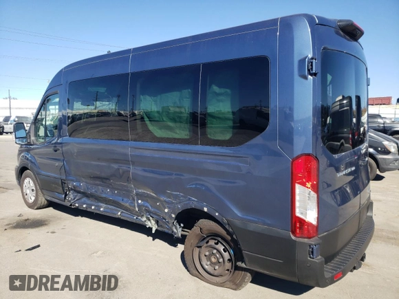 2023 Ford Transit Passenger XL with VIN 1FBAX2C89PKB28625, listed as a Copart auction lot 79552174 with 6,212 mi miles and Salvage Title. Bid and sale history available at DreamBid. Image 2.