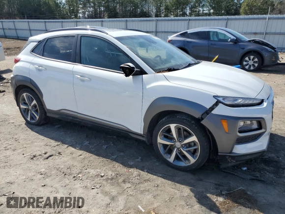 2021 Hyundai Kona Limited with VIN KM8K3CA58MU670529, listed as a Copart auction lot 46647445 with 61,141 mi miles and Salvage Title. Bid and sale history available at carsss.com. Image 4.