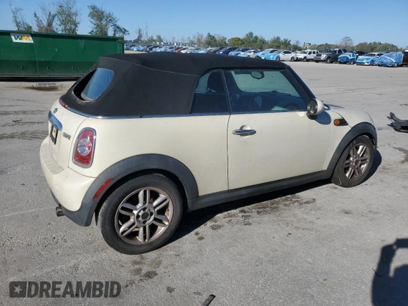 2012 MINI Convertible с VIN WMWZN3C52CT134185, выставлен на аукционе Copart как лот 48370125 с пробегом 109 743 миль миль и Чистый • Clean title. История ставок и продаж доступна на DreamBid. Изображение 3.