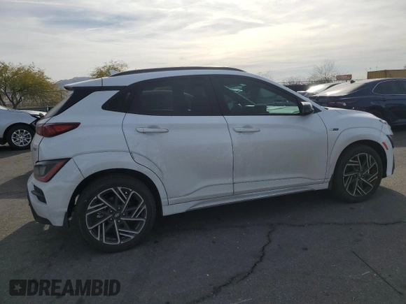 2023 Hyundai Kona N Line with VIN KM8K33A35PU990510, listed as a Copart auction lot 83109114 with 32,925 mi miles and Salvage Title. Bid and sale history available at carsss.com. Image 3.