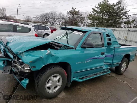 1997 Dodge Dakota with VIN 1B7GL23X6VS173527, listed as a Copart auction lot 48055295 with 154,418 mi miles and Salvage Title. Bid and sale history available at carsss.com. Image 11.