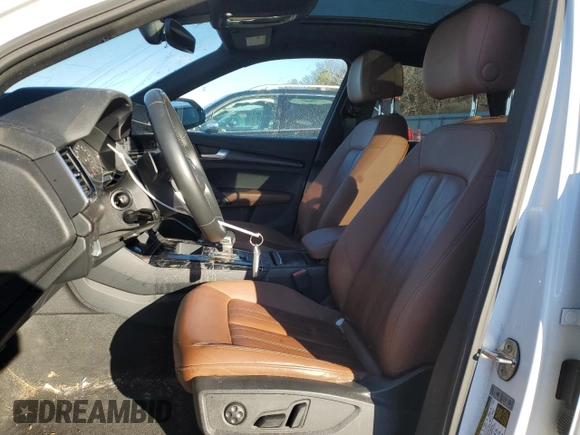2022 Audi Q5 Premium with VIN WA1ABAFY4N2114252, listed as a Copart auction lot 87653595 with 21,361 mi miles and Salvage title. Bid and sale history available at DreamBid. Image 7.