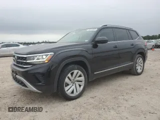 2021 Volkswagen Atlas SEL z VIN 1V2ER2CAXMC558114, wystawiony jako Copart lot #55573455 z przebiegiem 49 296 mil mil oraz Szkoda całkowita • Salvage title. Historia ofert i sprzedaży dostępna na DreamBid. Obrazek 1.