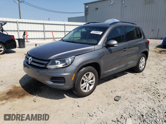 2017 Volkswagen Tiguan S z VIN WVGAV7AX9HK018499, wystawiony jako Copart lot #62606655 z przebiegiem 77 991 mil mil oraz Szkoda całkowita • Salvage title. Historia ofert i sprzedaży dostępna na DreamBid. Obrazek 1.