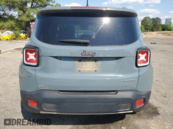 2017 Jeep Renegade Limited with VIN ZACCJADB8HPG19172, listed as a Copart auction lot 53500165 with 63,046 mi miles and Salvage title. Bid and sale history available at DreamBid. Image 6.