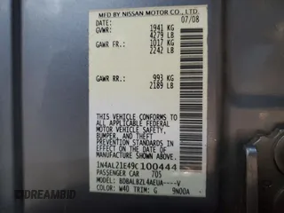 2009 Nissan Altima 2.5 S with VIN 1N4AL21E49C100444, listed as a Copart auction lot 53696785 with 164,479 mi miles and Clean Title. Bid and sale history available at carsss.com. Image 12.