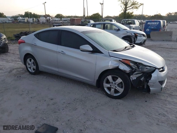2013 Hyundai Elantra Limited PZEV with VIN 5NPDH4AE7DH352285, listed as a IAAI auction lot 41800551 with 120,171 mi miles. Bid and sale history available at carsss.com. Image 1.