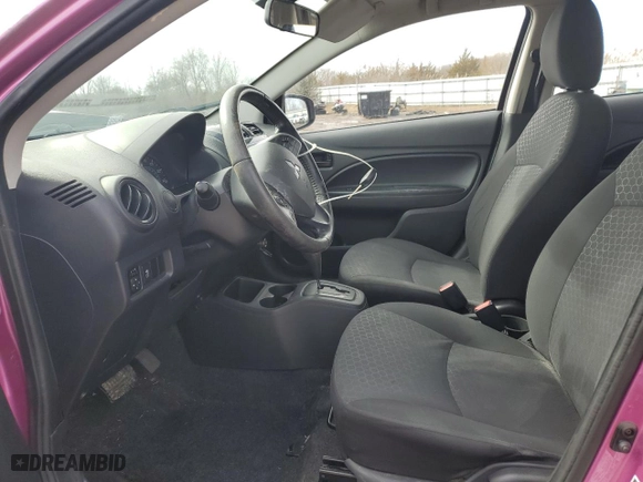 2015 Mitsubishi Mirage ES with VIN ML32A4HJ9FH059751, listed as a Copart auction lot 47486685 with 146390 miles and Salvage Title. Bid and sale history available at carsss.com. Image 7.