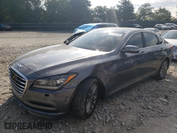 2015 Hyundai Genesis 3.8L with VIN KMHGN4JEXFU063802, listed as a Copart auction lot 68367874 with 103,495 mi miles and Salvage Title. Bid and sale history available at carsss.com. Image 1.