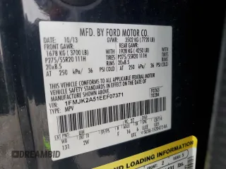 2014 Ford Expedition Max Limited with VIN 1FMJK2A51EEF07371, listed as a Copart auction lot 61526975 with 237,952 mi miles and Salvage title. Bid and sale history available at DreamBid. Image 13.
