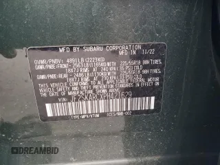 2023 Subaru Forester Touring with VIN JF2SKARCXPH421629, listed as a Copart auction lot 57392635 with 17,157 mi miles and Salvage title. Bid and sale history available at DreamBid. Image 13.