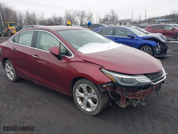 2016 Chevrolet Cruze Premier with VIN 1G1BG5SM6G7312576, listed as a IAAI auction lot 41542503 with 112,867 mi miles. Bid and sale history available at carsss.com. Image 1.