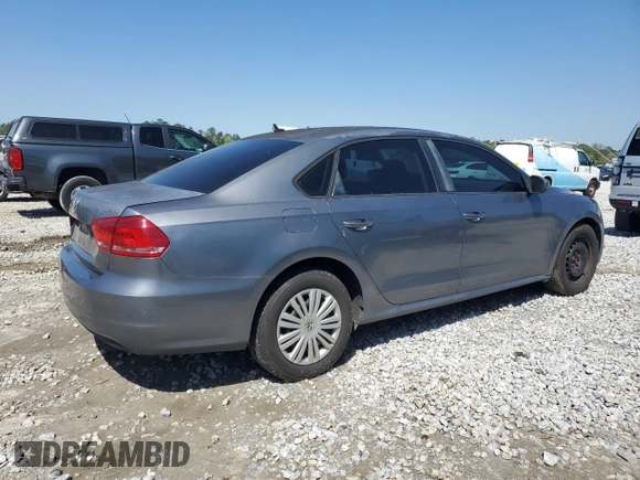 2014 Volkswagen Passat S w/Nav with VIN 1VWAP7A37EC009010, listed as a Copart auction lot 51752695 with 306,304 mi miles and Salvage Title. Bid and sale history available at carsss.com. Image 3.