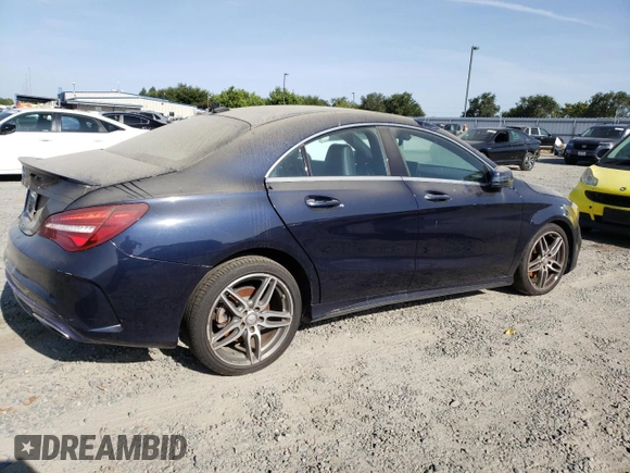 2018 Mercedes-Benz CLA 250 with VIN WDDSJ4EB9JN513510, listed as a Copart auction lot 61871585 with 124,877 mi miles and Clean title. Bid and sale history available at DreamBid. Image 3.