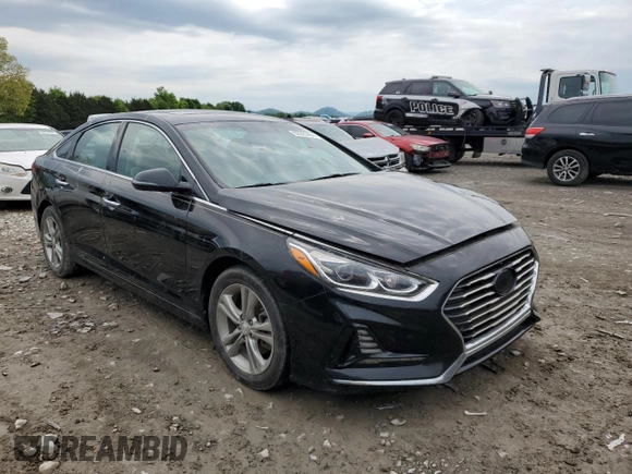 2018 Hyundai Sonata SEL with VIN 5NPE34AF5JH676066, listed as a Copart auction lot 52323454 with 77,222 mi miles and Salvage Title. Bid and sale history available at DreamBid. Image 4.