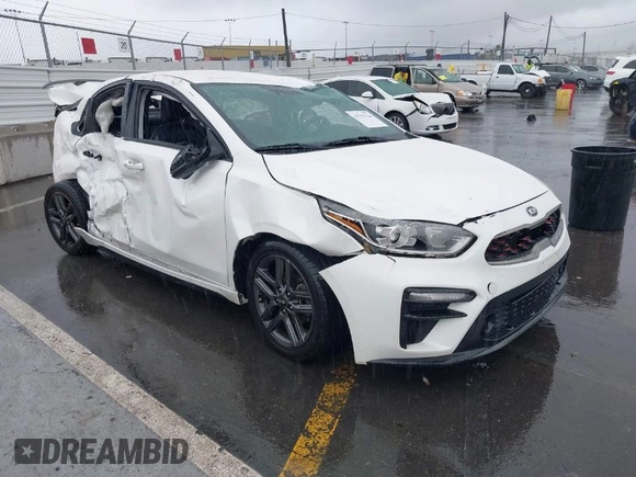 2021 Kia Forte GT-Line with VIN 3KPF34AD4ME306853, listed as a IAAI auction lot 41781326 with 0 mi miles. Bid and sale history available at carsss.com. Image 1.