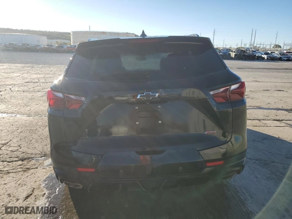 2022 Chevrolet Blazer RS with VIN 3GNKBERS2NS215004, listed as a Copart auction lot 80050614 with 42,417 mi miles and Salvage Title. Bid and sale history available at carsss.com. Image 6.