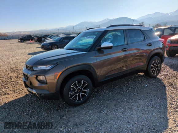 2021 Chevrolet TrailBlazer ACTIV with VIN KL79MSSLXMB030421, listed as a Copart auction lot 46500855 with 100,898 mi miles and Salvage Title. Bid and sale history available at DreamBid. Image 1.