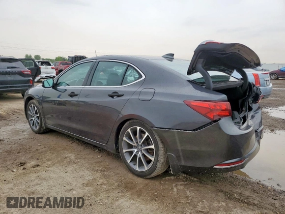 2015 Acura TLX V6 with VIN 19UUB2F32FA012244, listed as a Copart auction lot 59085705 with 110,331 mi miles and Salvage title. Bid and sale history available at DreamBid. Image 2.