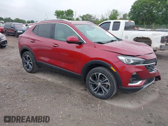2021 Buick Encore GX Essence with VIN KL4MMGSL5MB118720, listed as a IAAI auction lot 42526561 with 135,855 mi miles and . Bid and sale history available at DreamBid. Image 1.