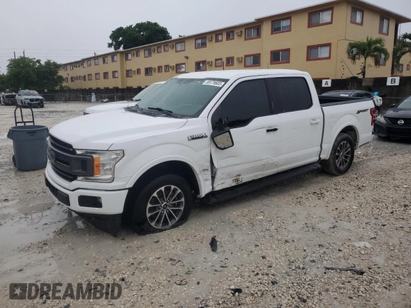 2018 Ford F-150 XL with VIN 1FTEW1CP6JKD50225, listed as a Copart auction lot 59179605 with 105,602 mi miles and Salvage title. Bid and sale history available at DreamBid. Image 1.