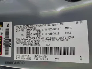 2019 Toyota Tundra 2WD SR with VIN 5TFRY5F14KX245486, listed as a IAAI auction lot 41171640 with 85,697 mi miles. Bid and sale history available at carsss.com. Image 9.